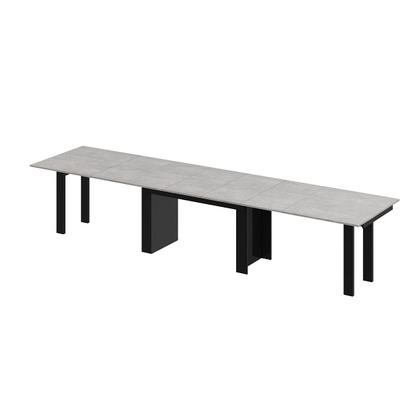 Stół rozkłady MAGRO 170 - Wariant Kolorystyczny: Grey Stone MAT+Czarny HG - Hubertus